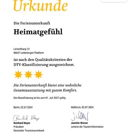 Ferienwohnung Heimatgefuehl Thalheim Leibertingen Экстерьер фото